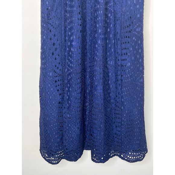 NWT Lilly Pulitzer Quinn Knotty Lace Halter Mini Swing Dress True Navy Women's M - Picture 8 of 10